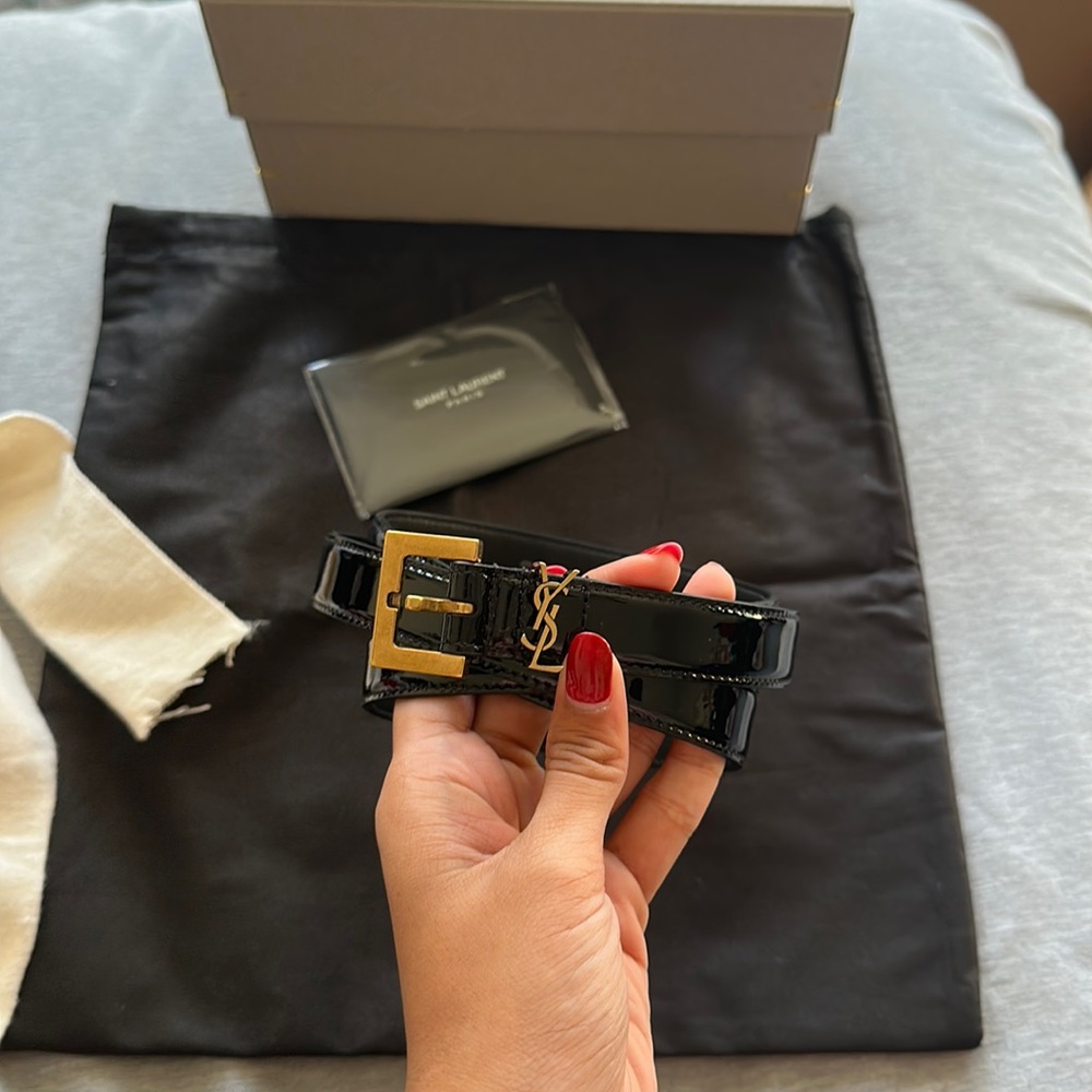 YSL plaque belt